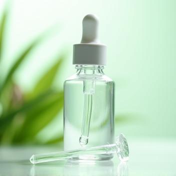 Veganes Feuchtigkeitsserum im Glasflakon